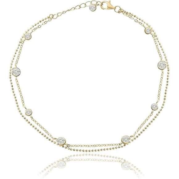 10 Inch Cubic Zirconia Bezel Set Double Layered CZ by the Yard - Picture 4 of 4